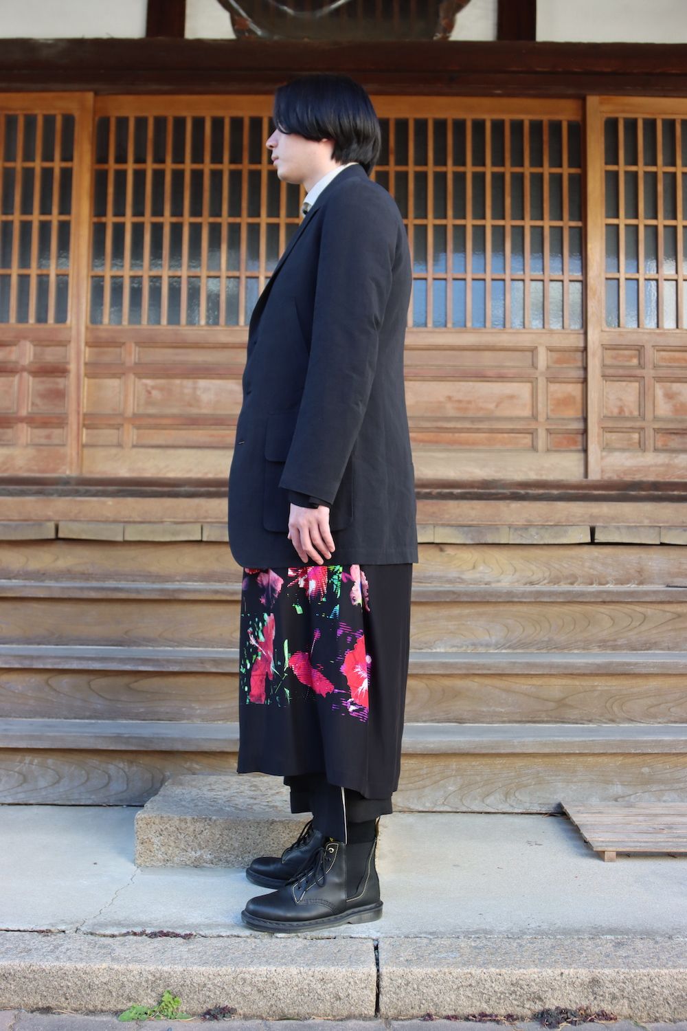 yohji yamamoto N-右前耳使い箱ポケジャケット(HG-J44-806) style