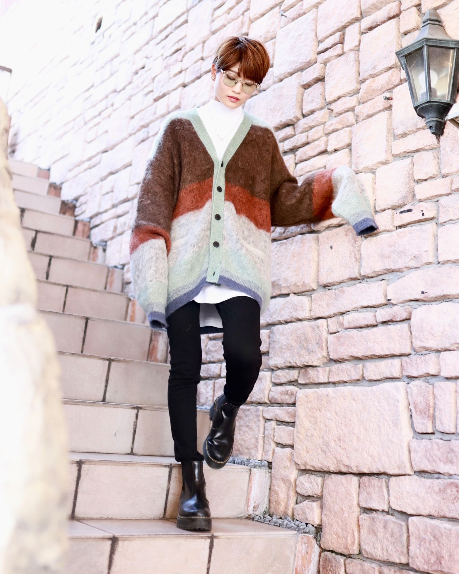 YOKE 新作MOHAIR BORDER CARDIGAN style.2023.9.3 | 3663 | MARK