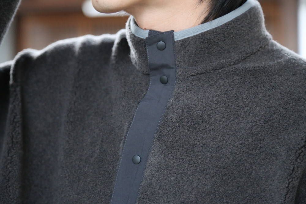 Graphpaper Wool Boa Hi-Neck Full Open Blouson