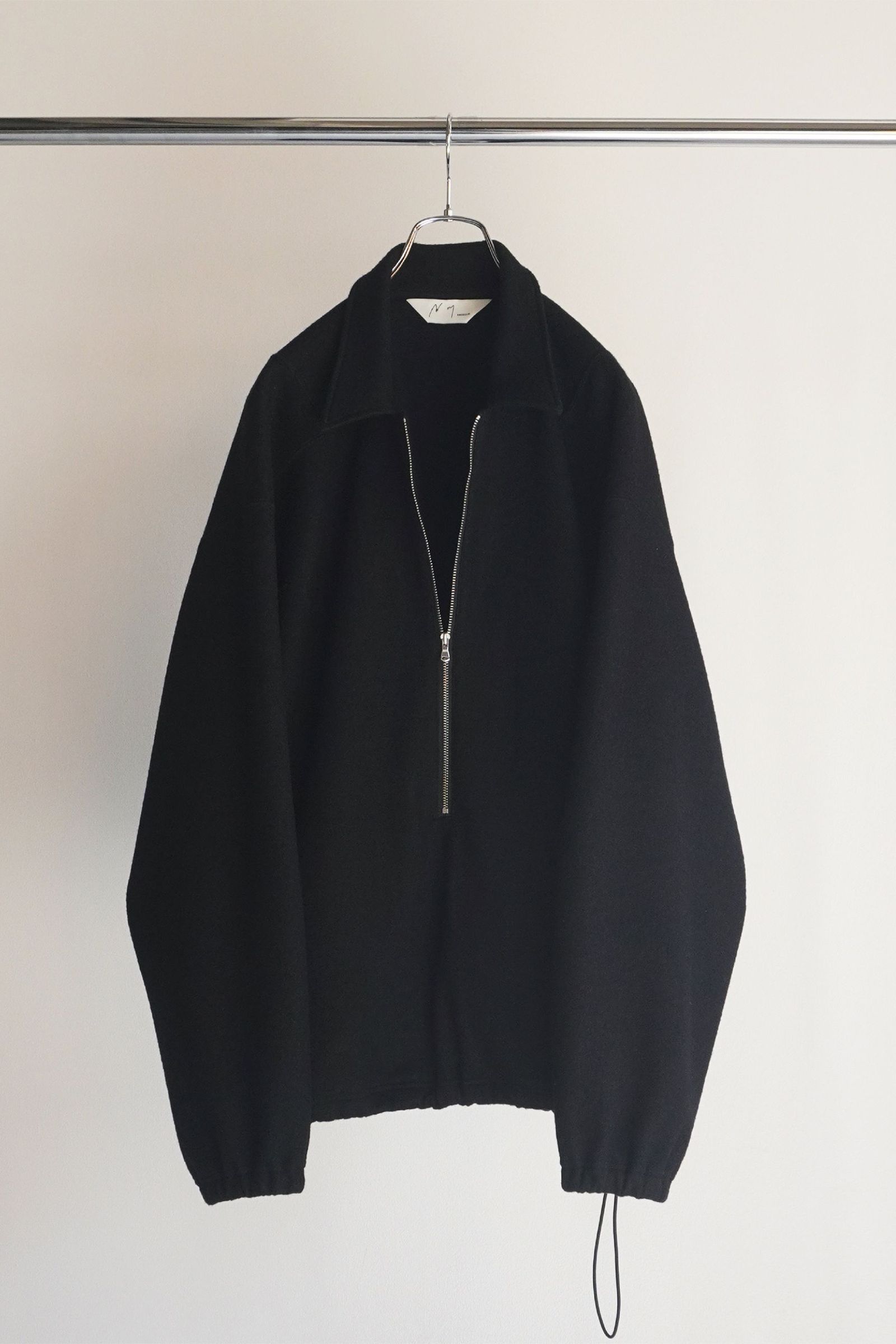 ANCELLM - WOOL PULL OVER SHIRT | BLACK | シャツ | NapsNote