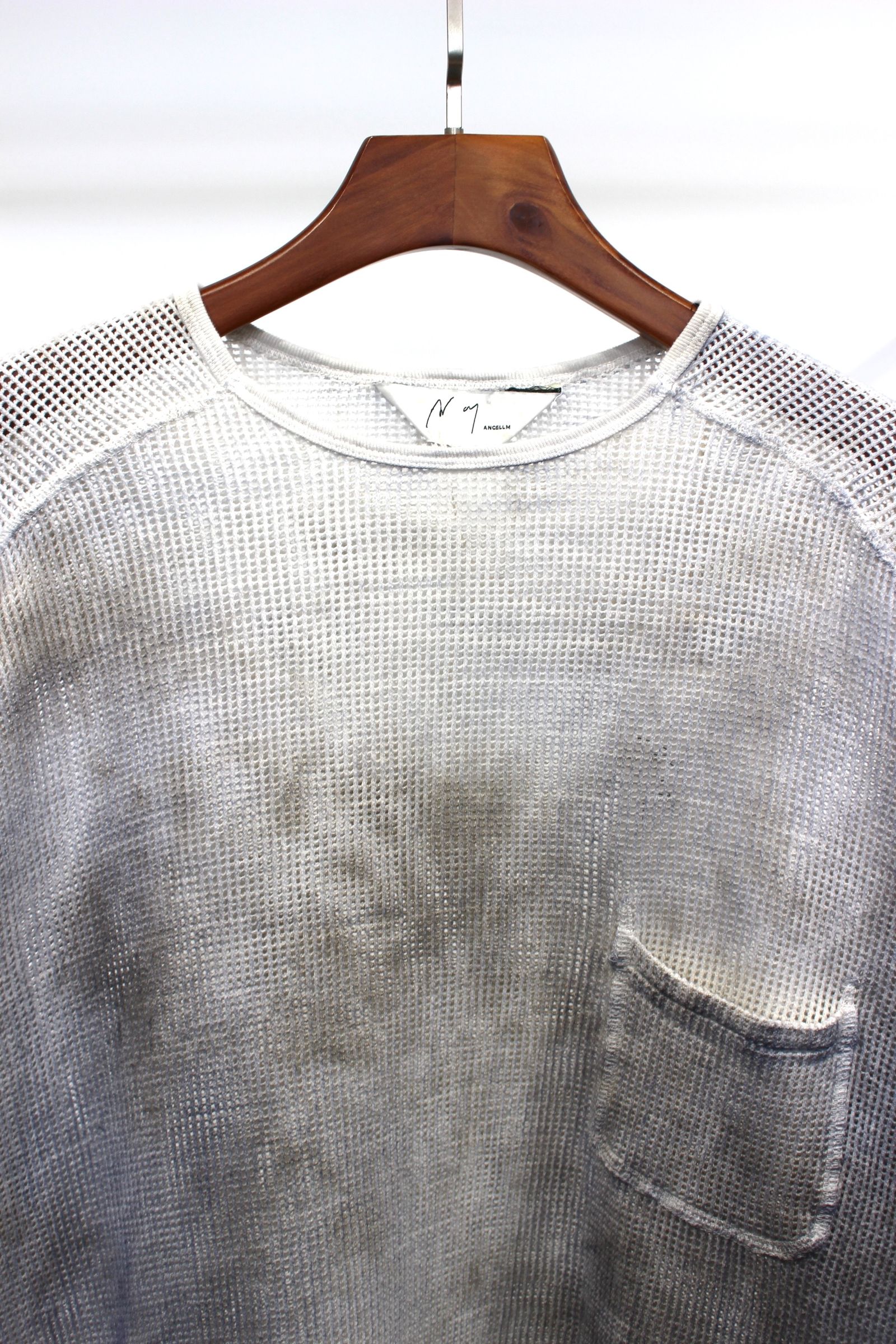 ANCELLM - DYED MESH LS T-SHIRT/BEIGE | NapsNote