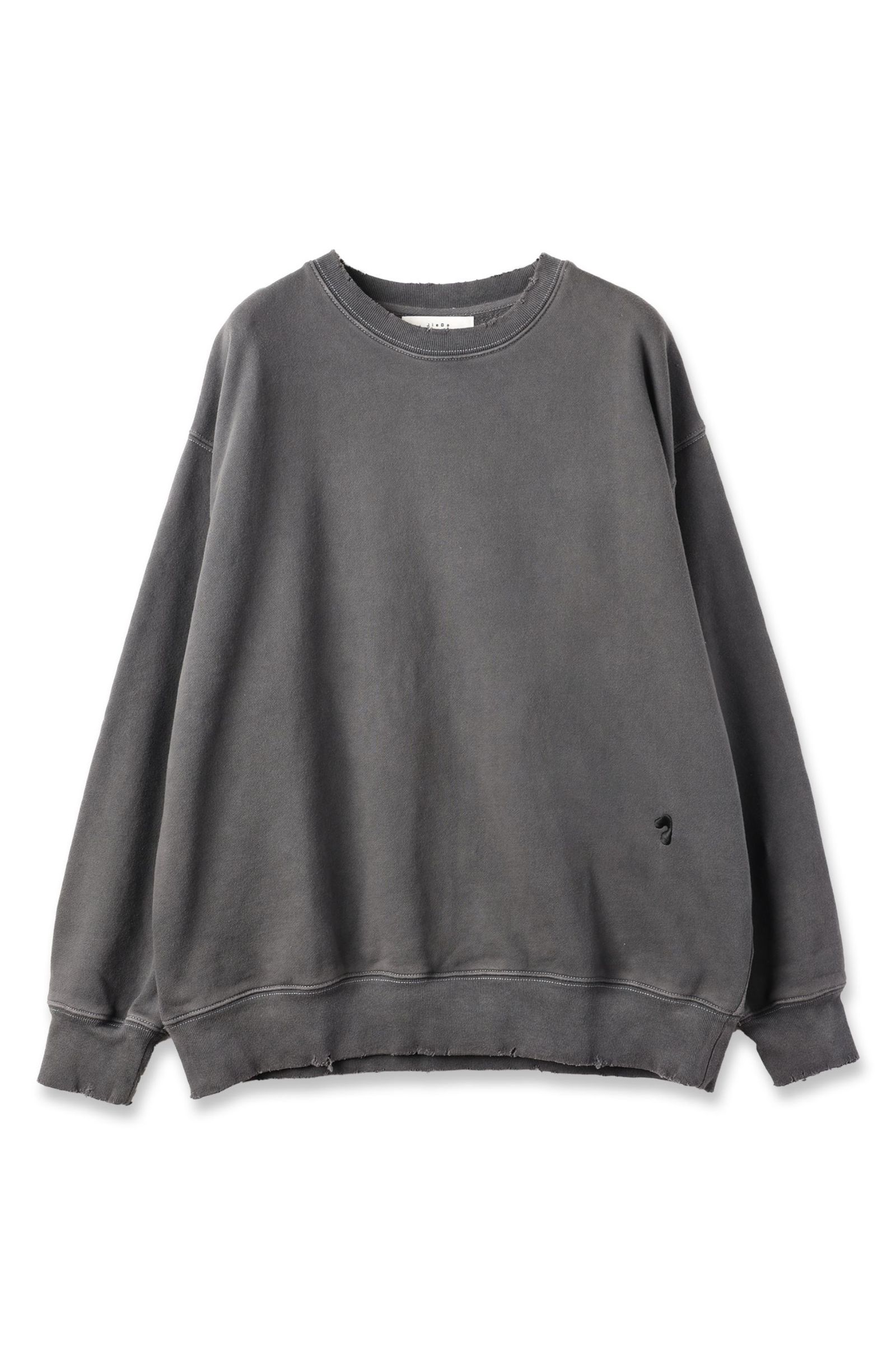 JIEDA - J LOGO DAMEGE SWEAT CREW | BLACK | スウェット | NapsNote