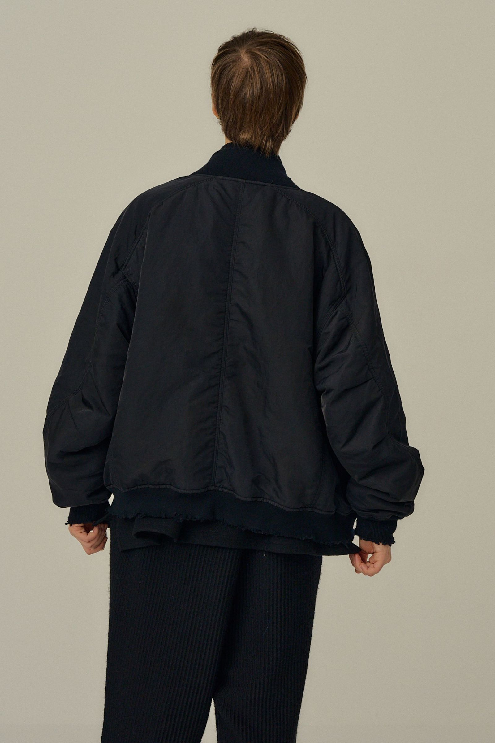 ANCELLM - FADED BOMBER JACKET | BLACK | ボンバージャケット | NapsNote