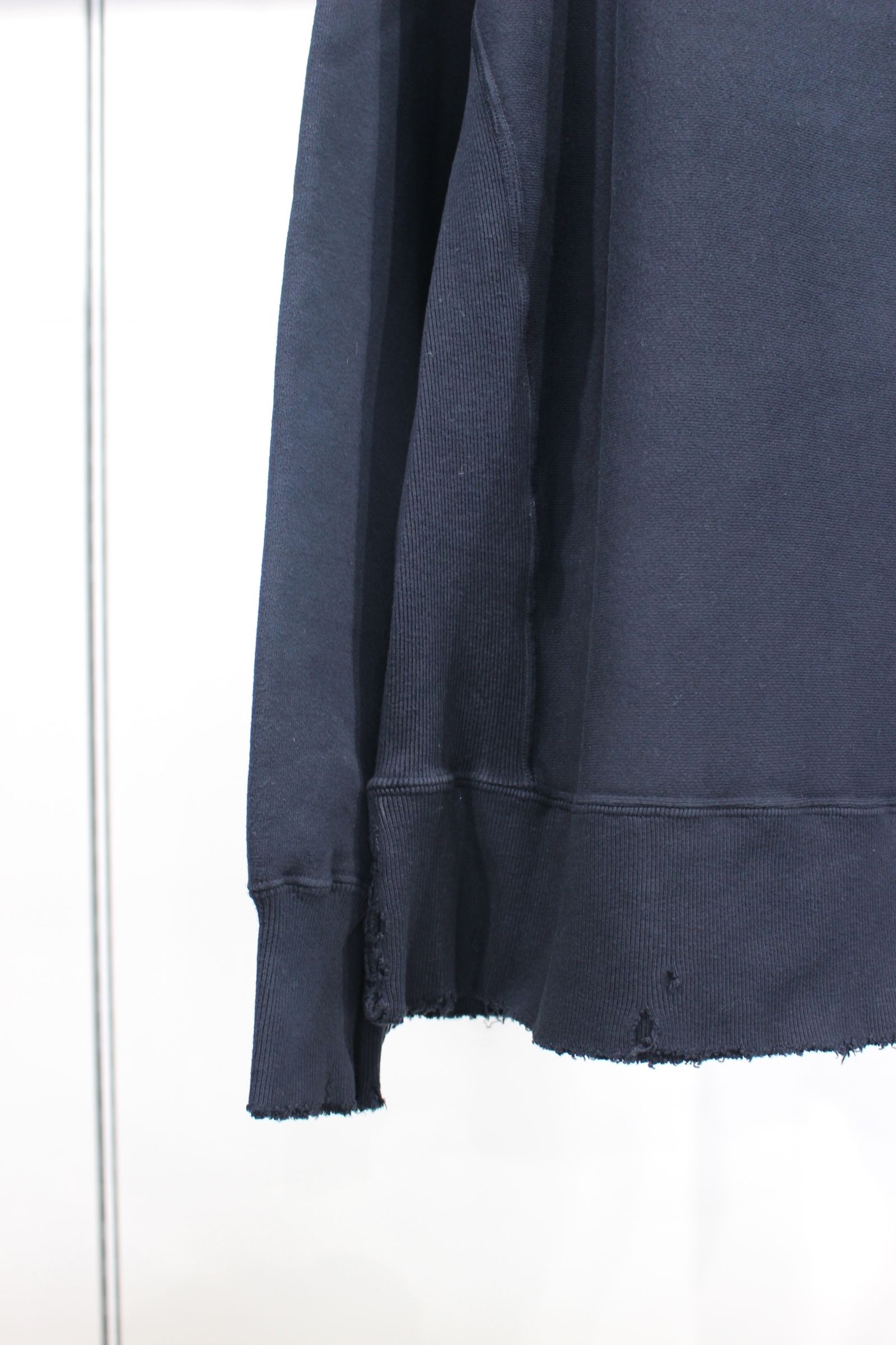 ANCELLM - 【再発売】【別注】DYED DAMEGE SWEAT SHIRT | NAVY
