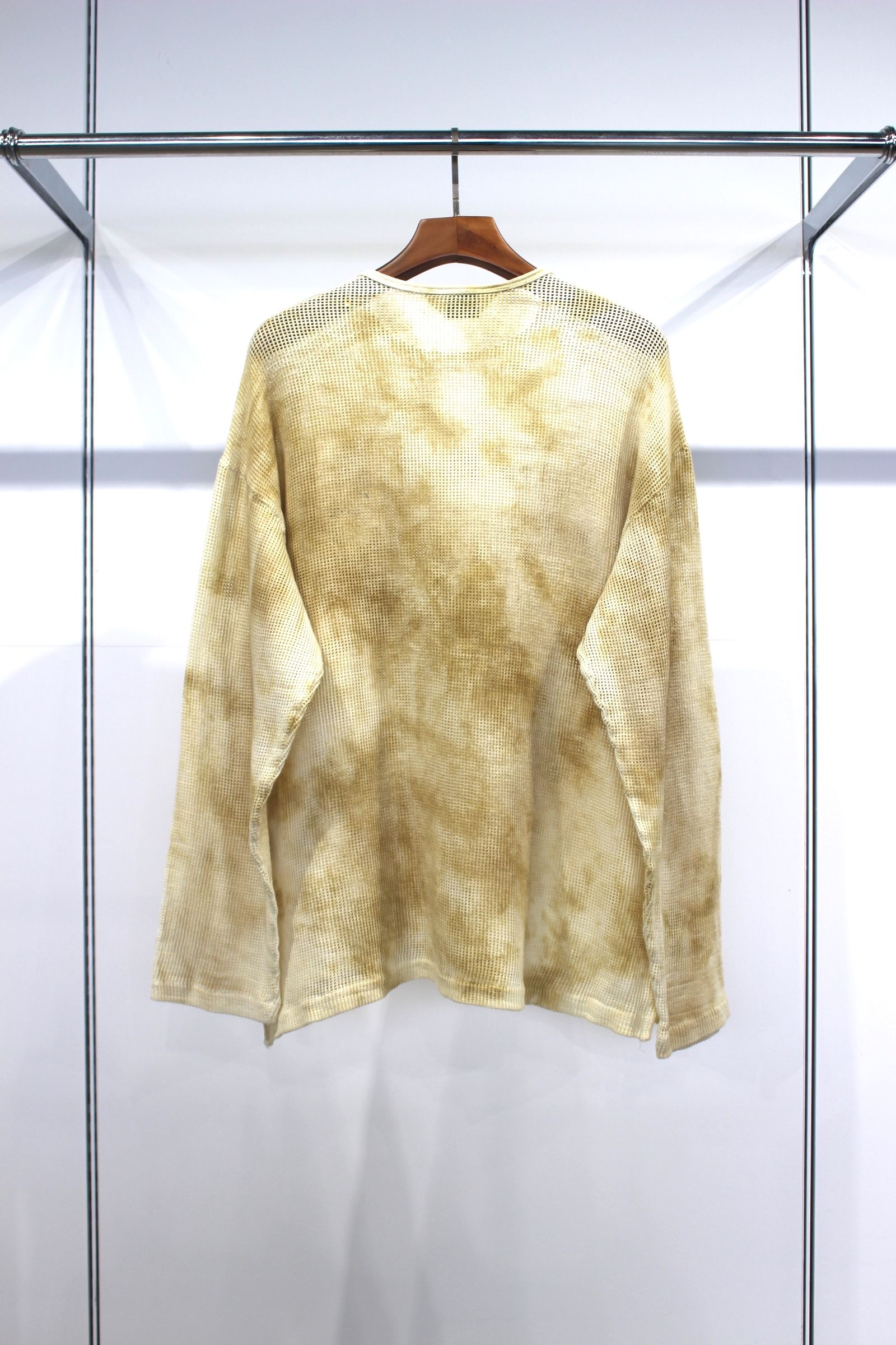 ANCELLM - DYED MESH LS T-SHIRT/BEIGE | NapsNote