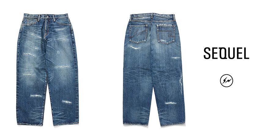 SQ-23AW-PT-06 FRAGMENT x SEQUEL DAMAGE DENIM PANTS | River