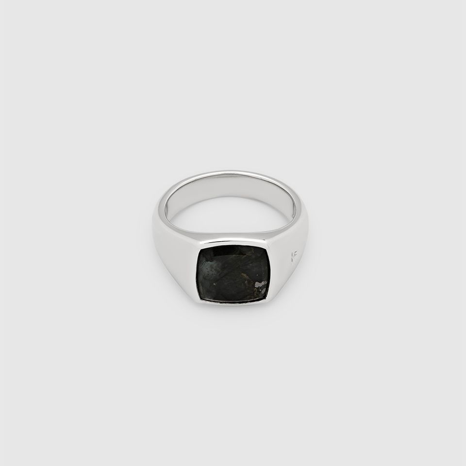 TOMWOOD - Kay Ring Blue Hawk Eye / シグネットリング (ブルー