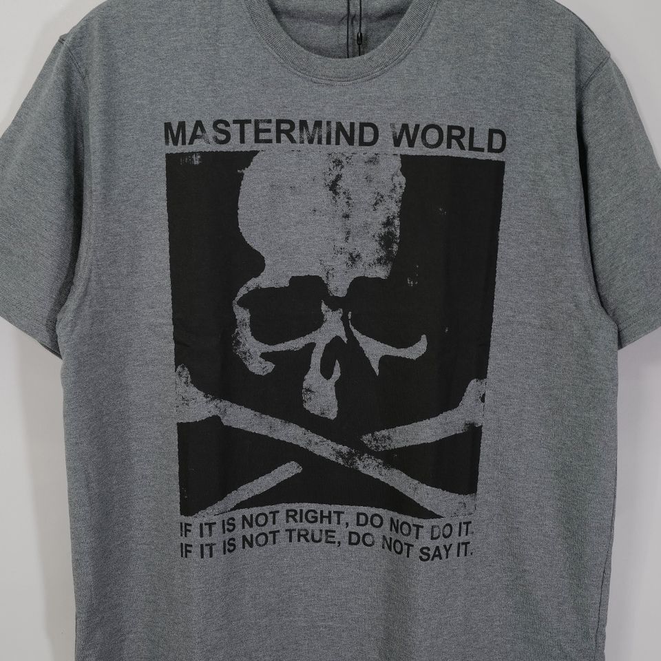 mastermind JAPAN - 【MASTERMIND WORLD】 POSTER SS TEE TOP GRAY | River