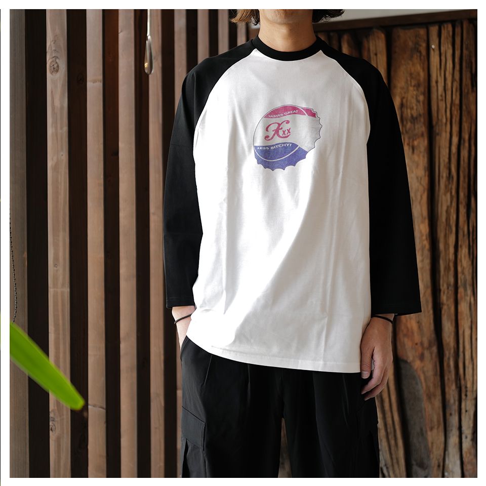 GOD SELECTION XXX - GX-A25-RT-01 RAGLAN SLEEVE T-SHIRT WHITE | River