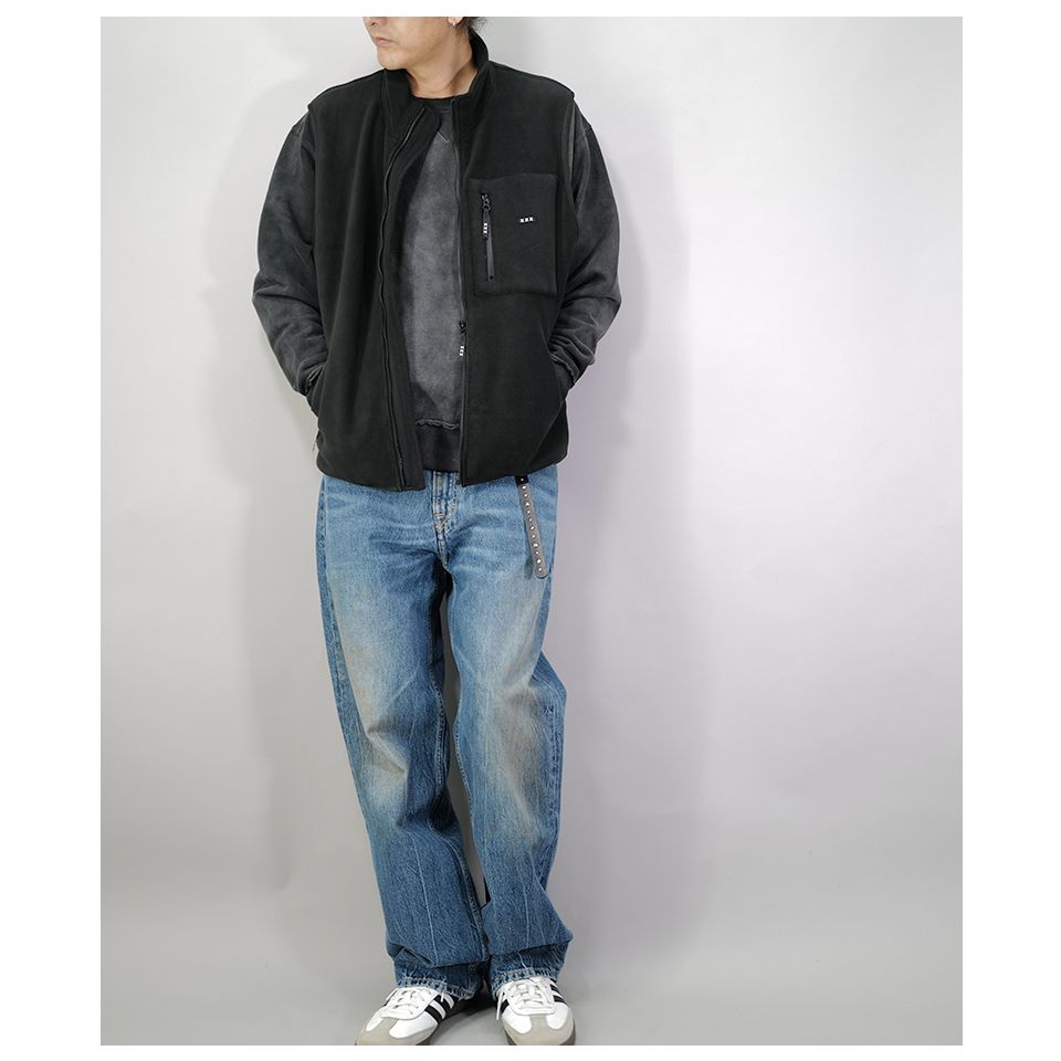 GOD SELECTION XXX - GX-A25-JK-03 FLEECE VEST BLACK | River