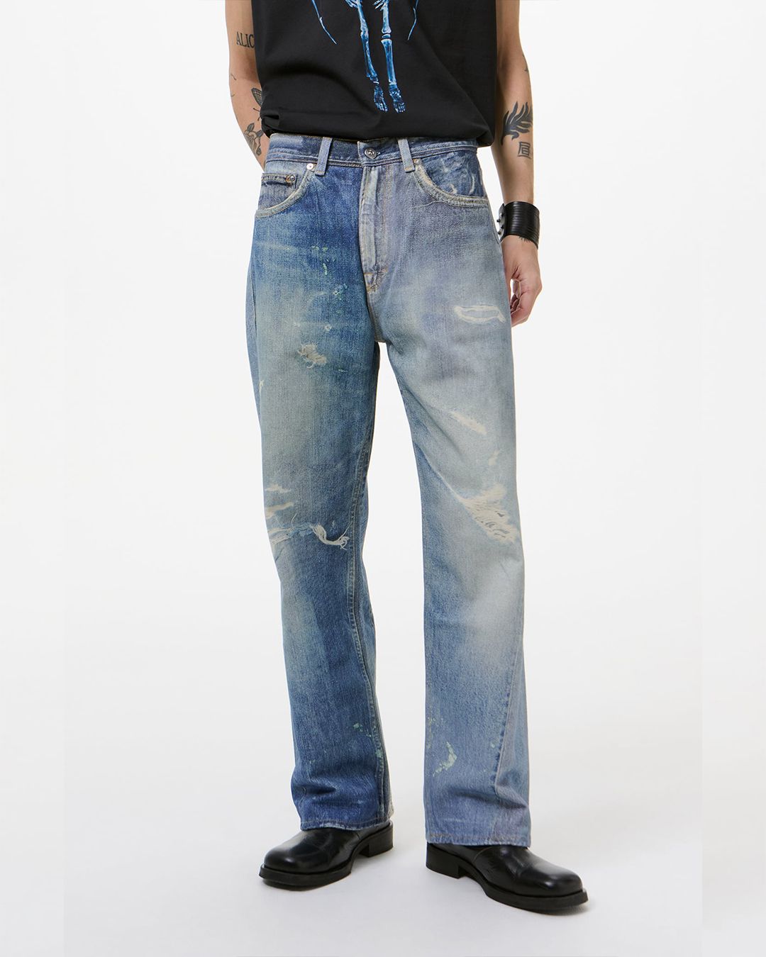 OUR LEGACY - THIRD CUT Digital Denim Print | River