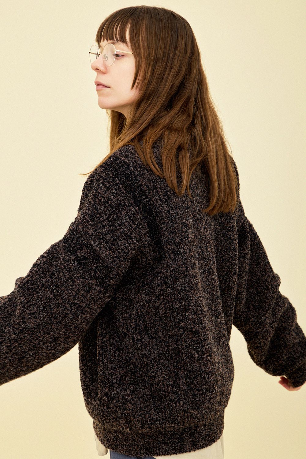 YASHIKI - 【ラスト1点】【25AW】Shusetsu Boucle Knit(BROWN) | Salty