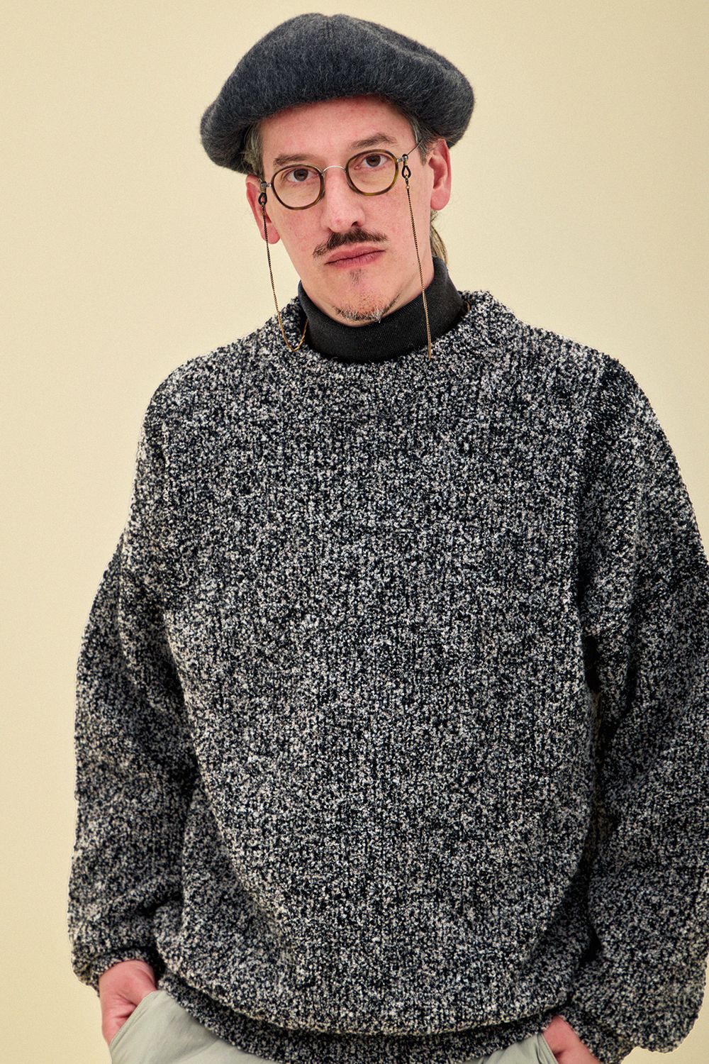 YASHIKI - 【ラスト1点】【25AW】Shusetsu Boucle Knit(BROWN) | Salty