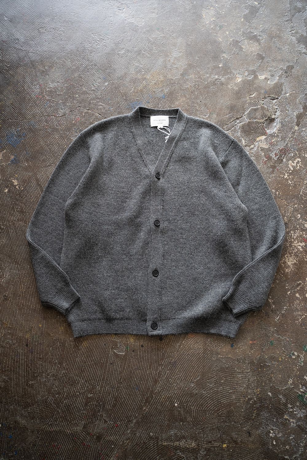 STILL BY HAND - 【ラスト1点】【24AW】アルパカ片畦編みカーディガン