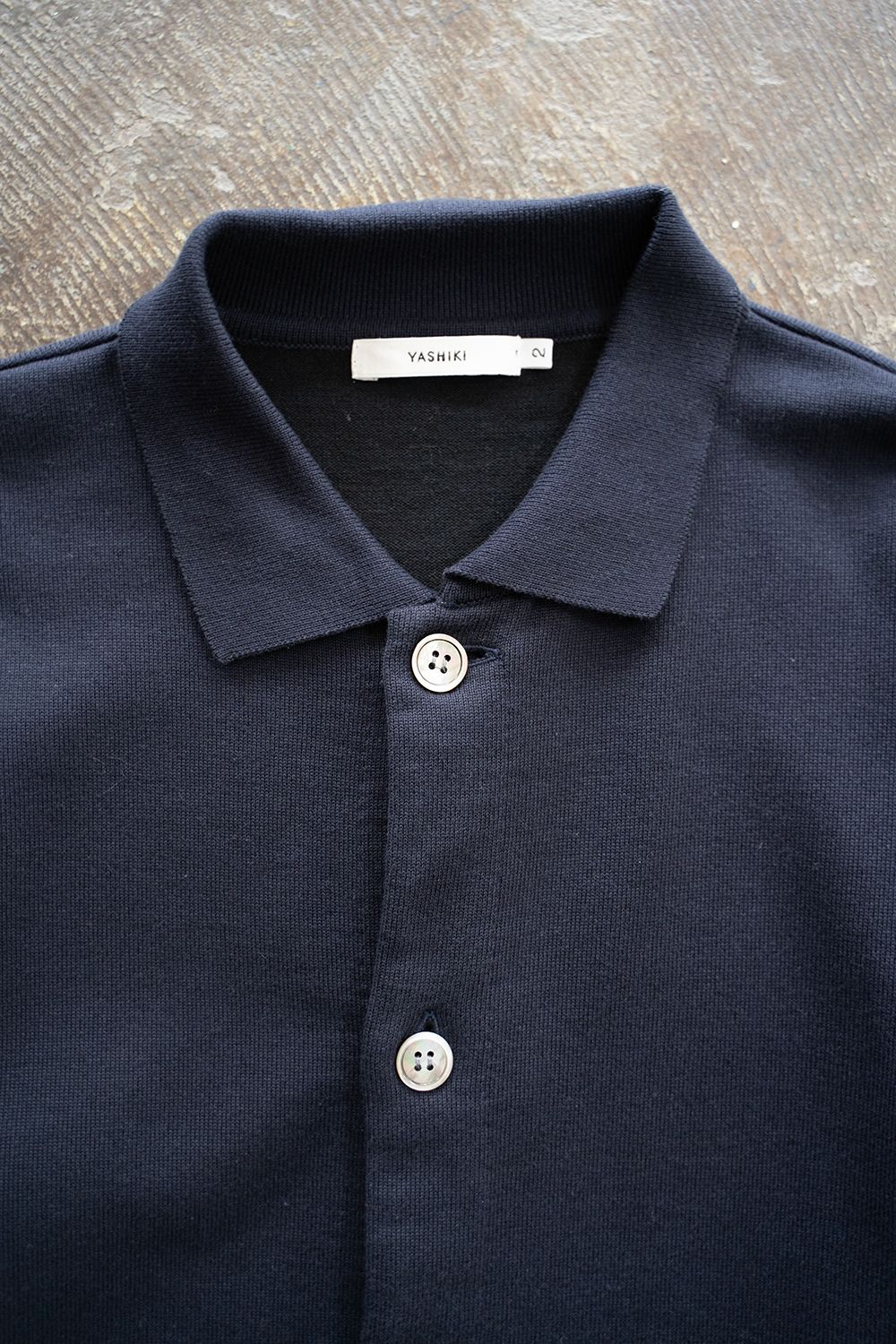 YASHIKI - 【ラスト1点】【25SS】Rakki Collar Cardigan(NAVY) | Salty