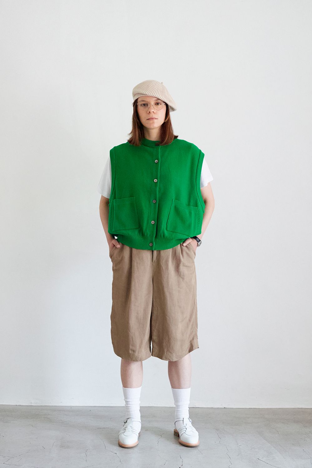 YASHIKI - Kusamoe Vest(KELLY GREEN) | Salty
