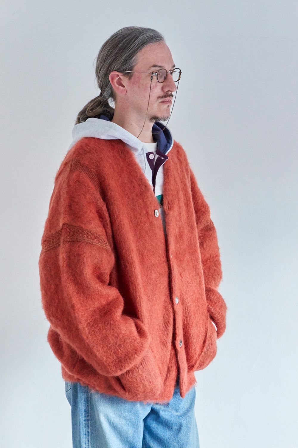 YASHIKI - 【ラスト1点】【24AW】Akane Mohair Cardigan(ORANGE) | Salty
