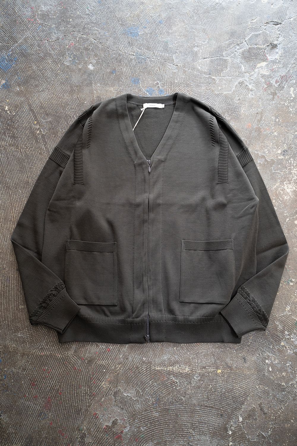 YASHIKI - 【ラスト1点】Yonaga Zip Cardigan(GREIGE) | Salty