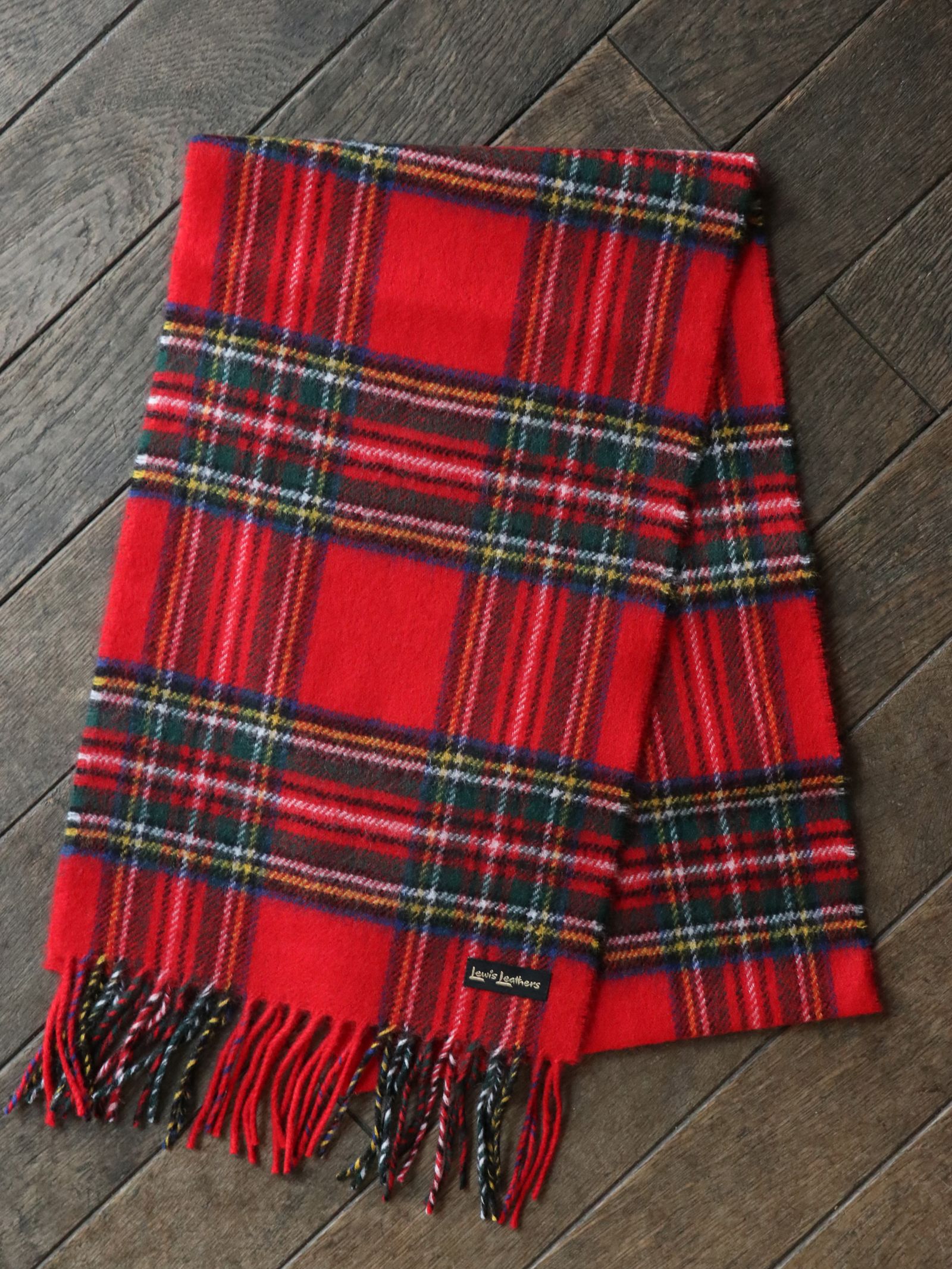Lewis Leathers - SCOTISH WOOL SCARF - STEWART ROYAL (RED TARTAN