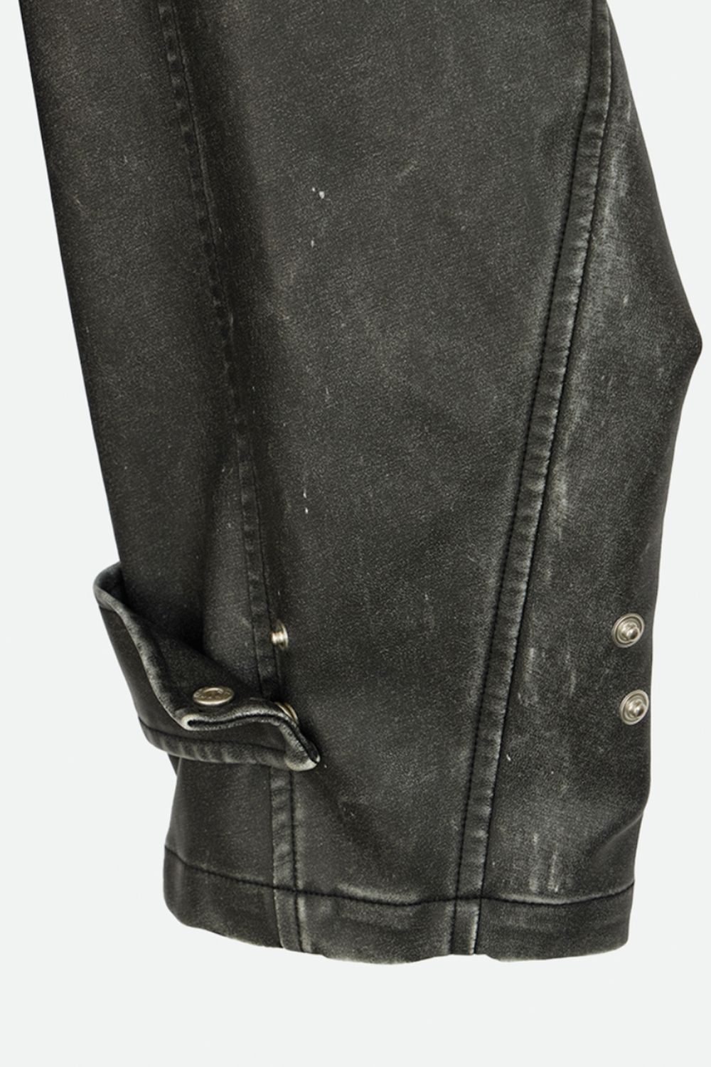 NOUNLESS - CRASH FAKE LEATHER JACKET (NOIR) / クラッシュフェイク