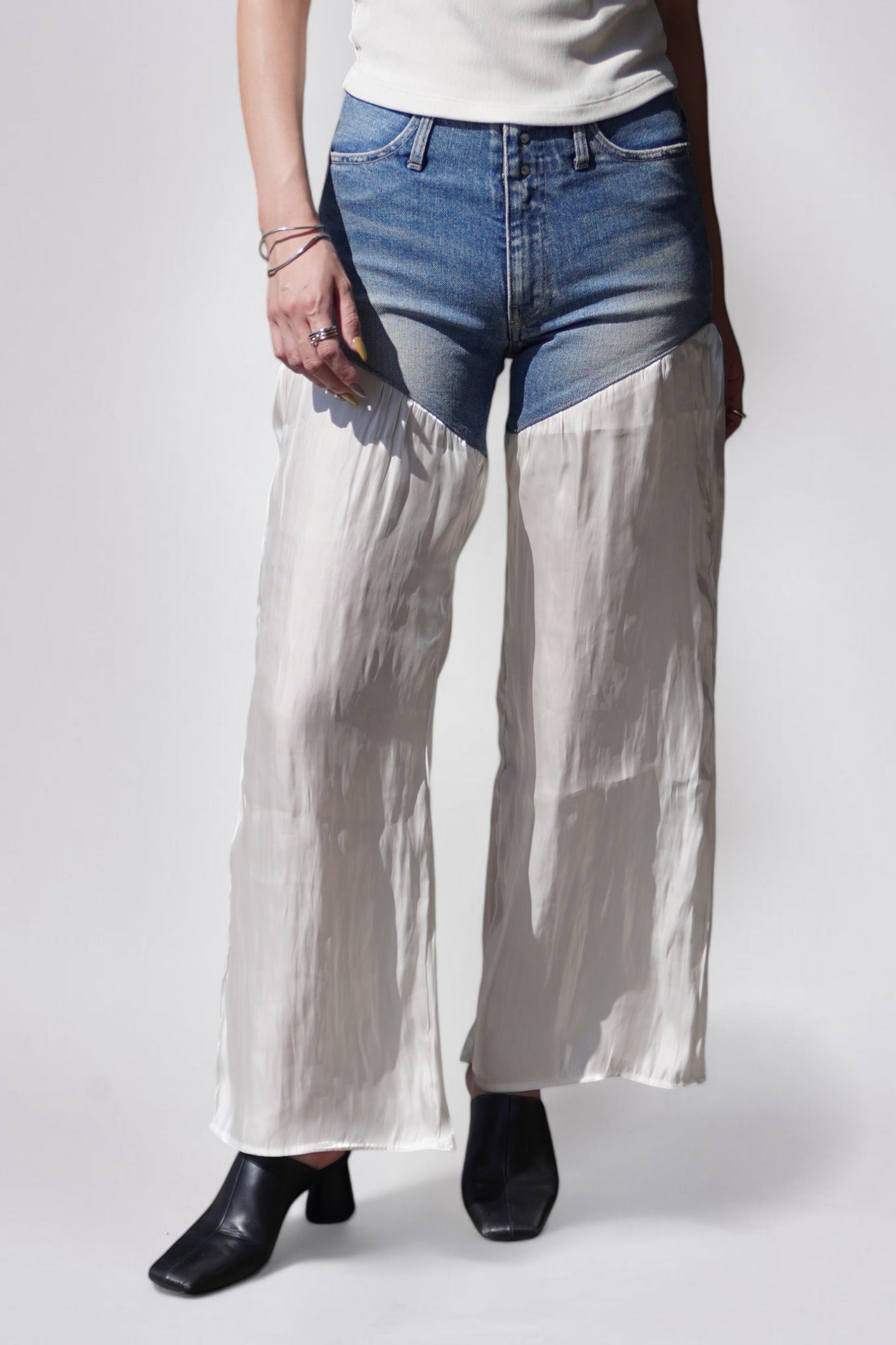 TANAKA - JEAN FLARE PANTS / デニムフレアパンツ (ミッドブルー