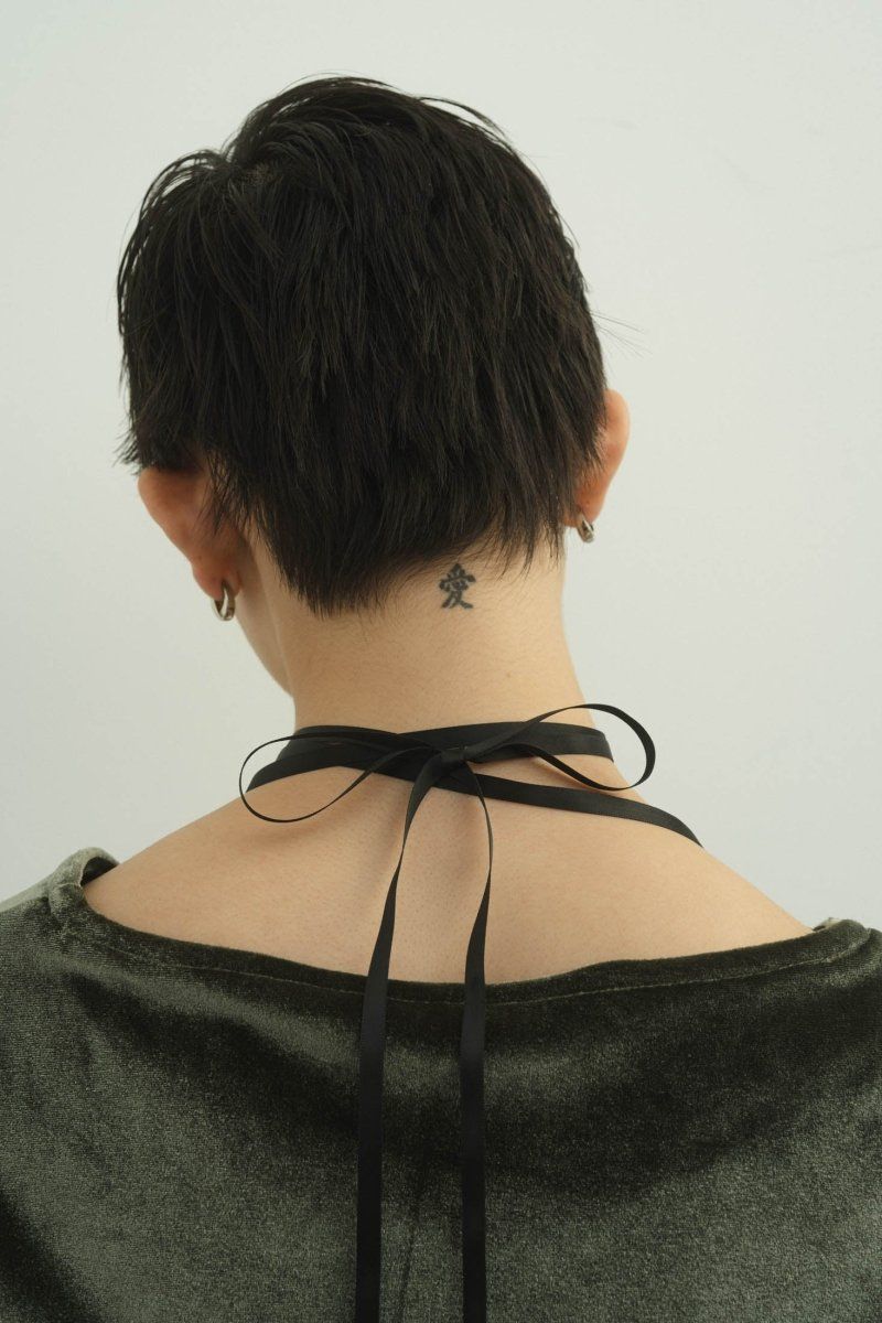 Knuth Marf - velours ribbon tops / ベロア リボントップス (グリーン