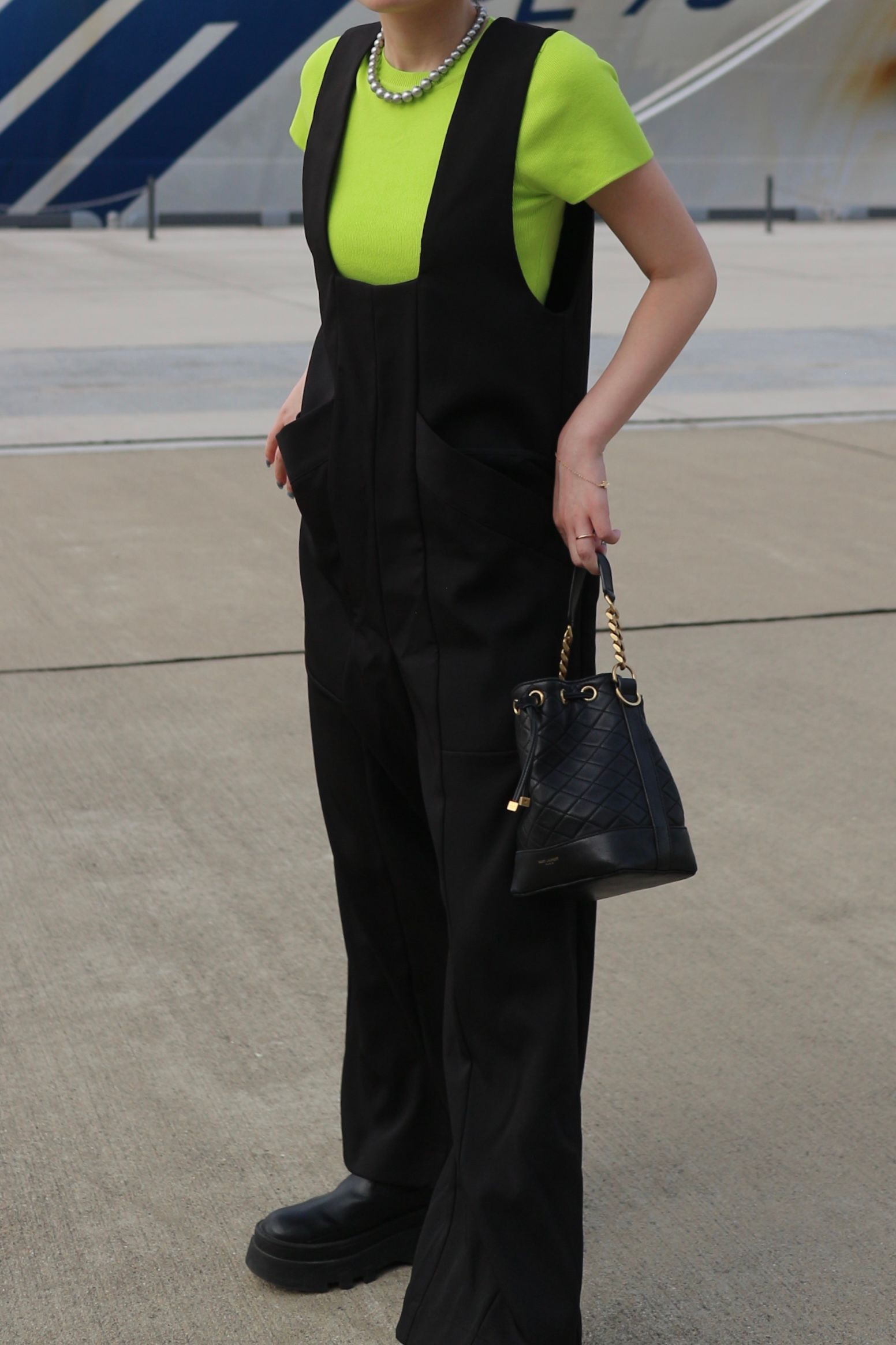 UN3D. - W POCKET AIO / ダブルポケットオールインワン (ブラック