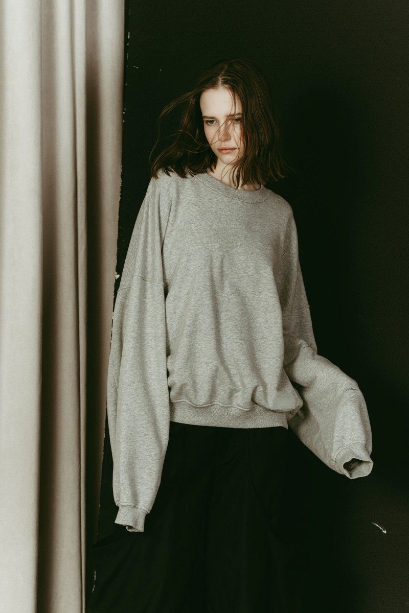 Knuth Marf - Kerror design sweat(unisex) (Gray) / Kエラーデザイン