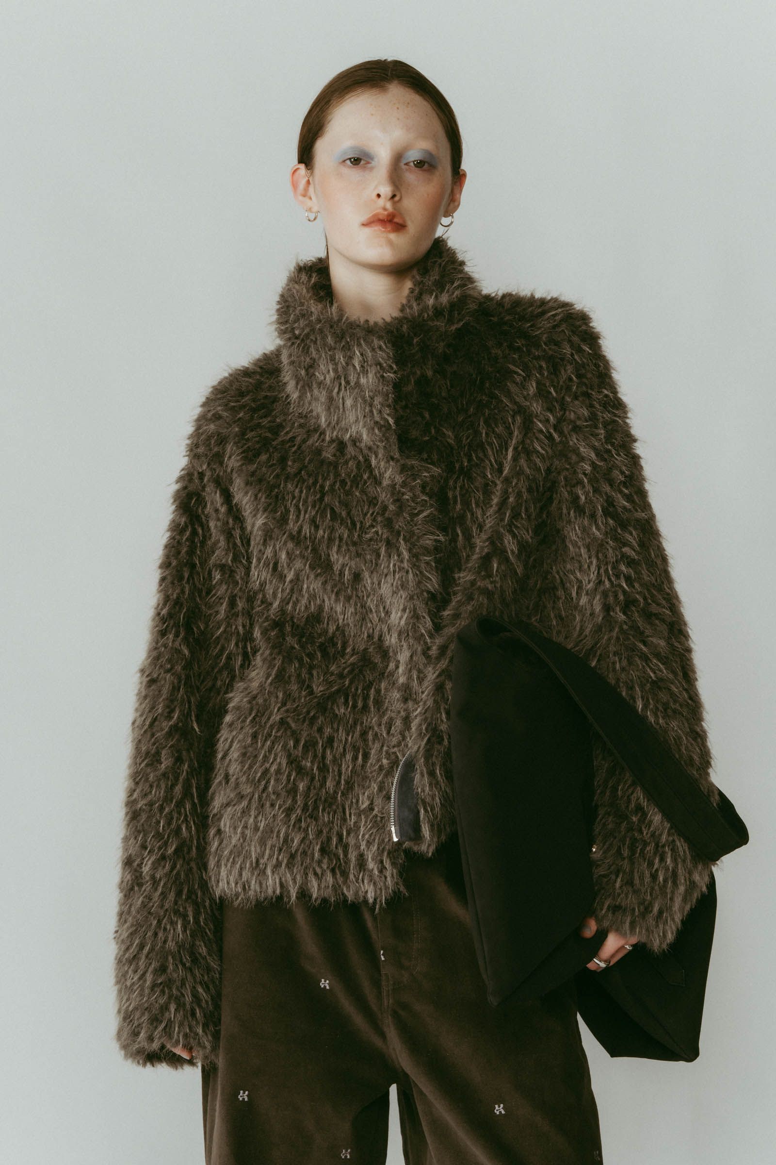 Knuth Marf - shaggy stand collar coat / シャギースタンドカラー