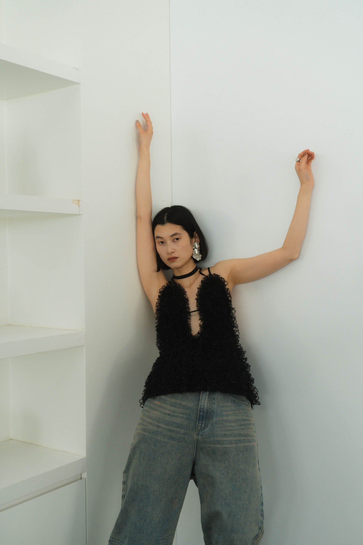 Knuth Marf - U neck tulle bustier / Uネック チュールビスチェ