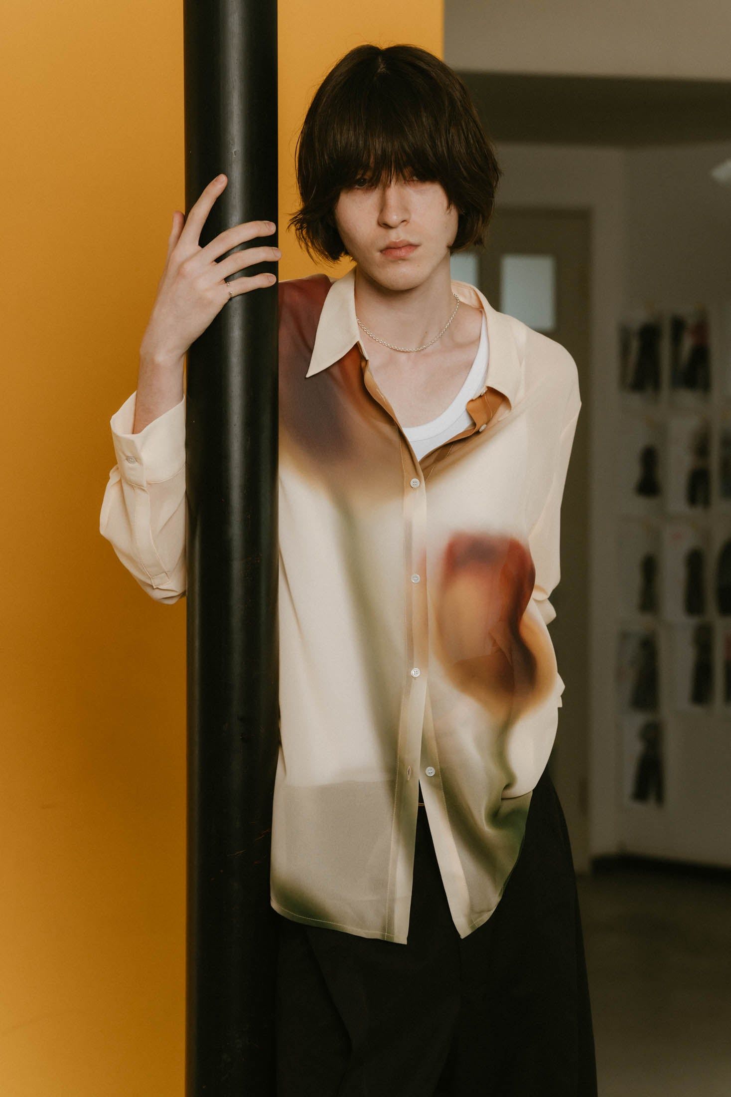 Knuth Marf - flower print sheer shirt / フラワープリントシアー