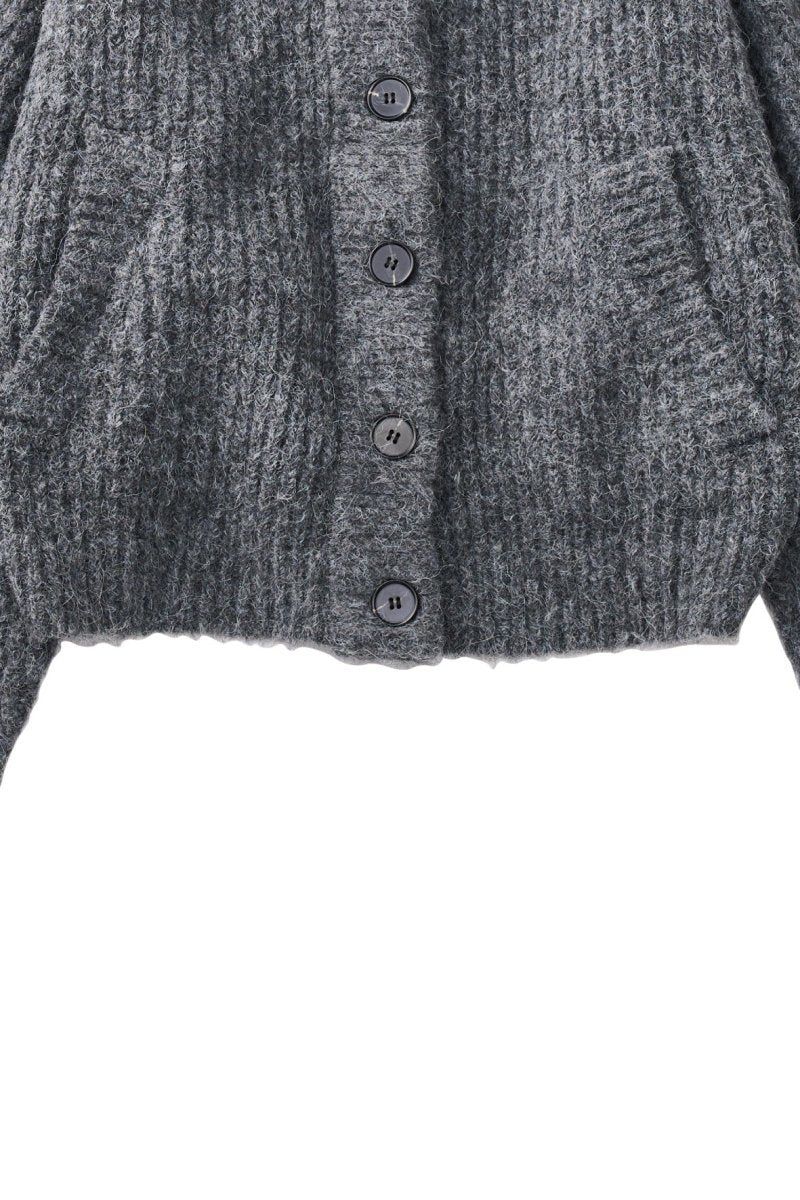 Knuth Marf - hooded cardigan knit / フーデッド カーディガンニット