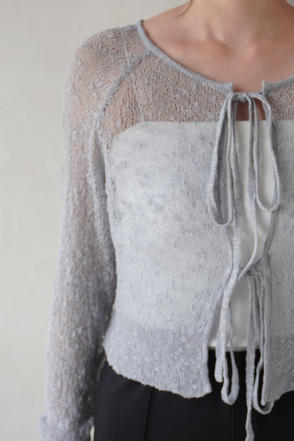 CASA FLINE - MESH KNIT TOPS / リンクス編みメッシュ2wayニット