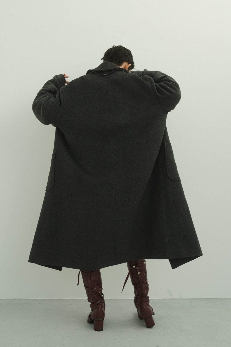 Knuth Marf - 2way accent collar long coat / アクセントカラー