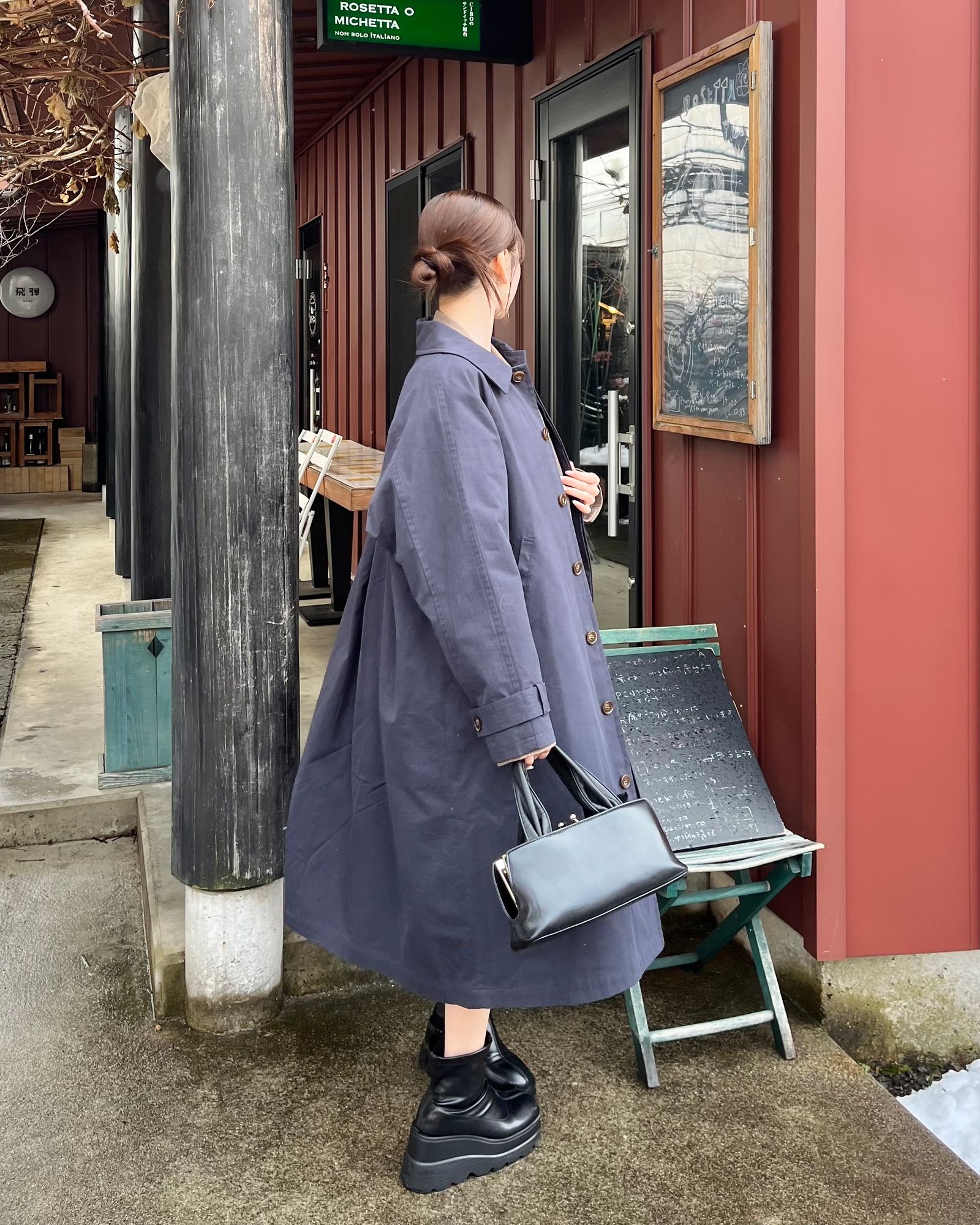 CAVEZA ROSSO - Soutien Collar Over Coat / ステンカラーオーバー