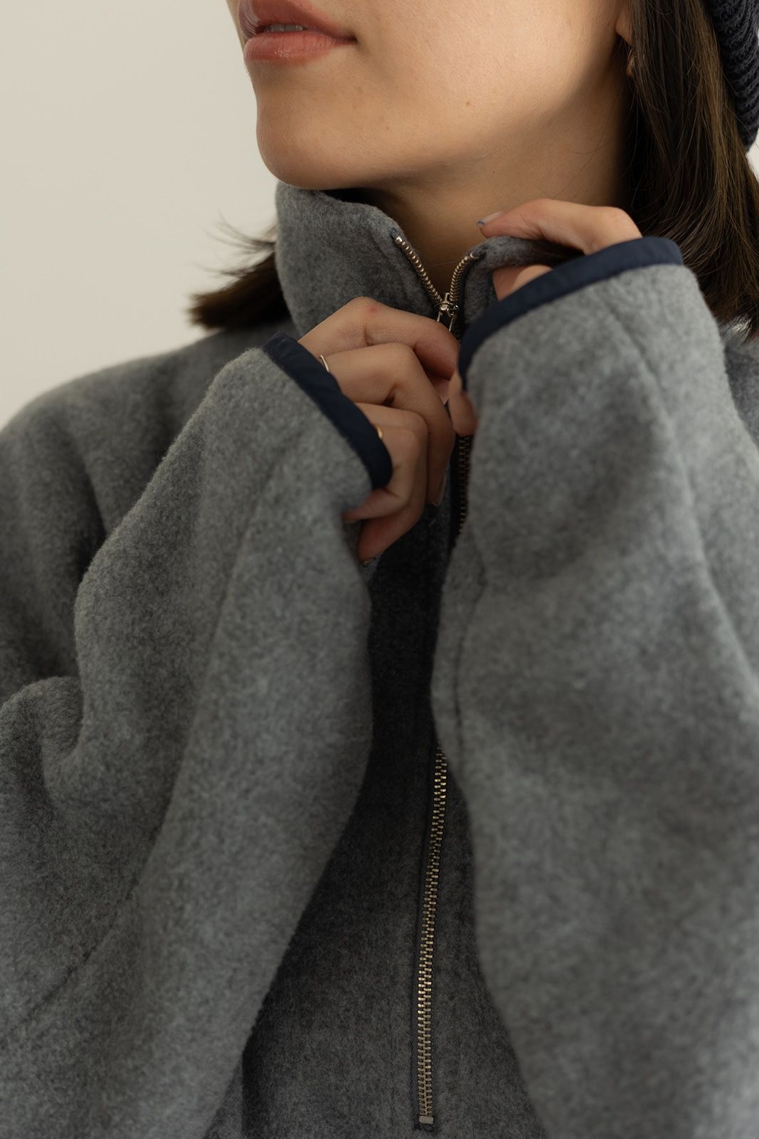 CAVEZA ROSSO - ハーフジップフリースプルオーバー (グレー) | Sir