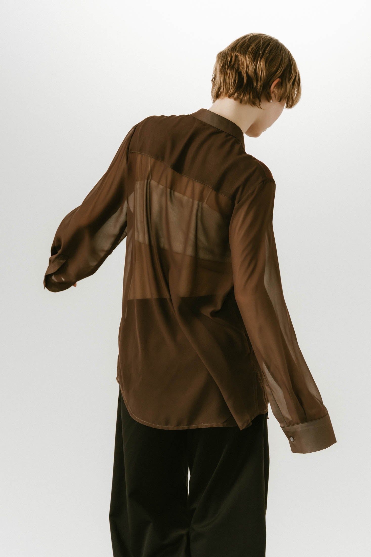 Knuth Marf - flower print sheer shirt / フラワープリントシアー