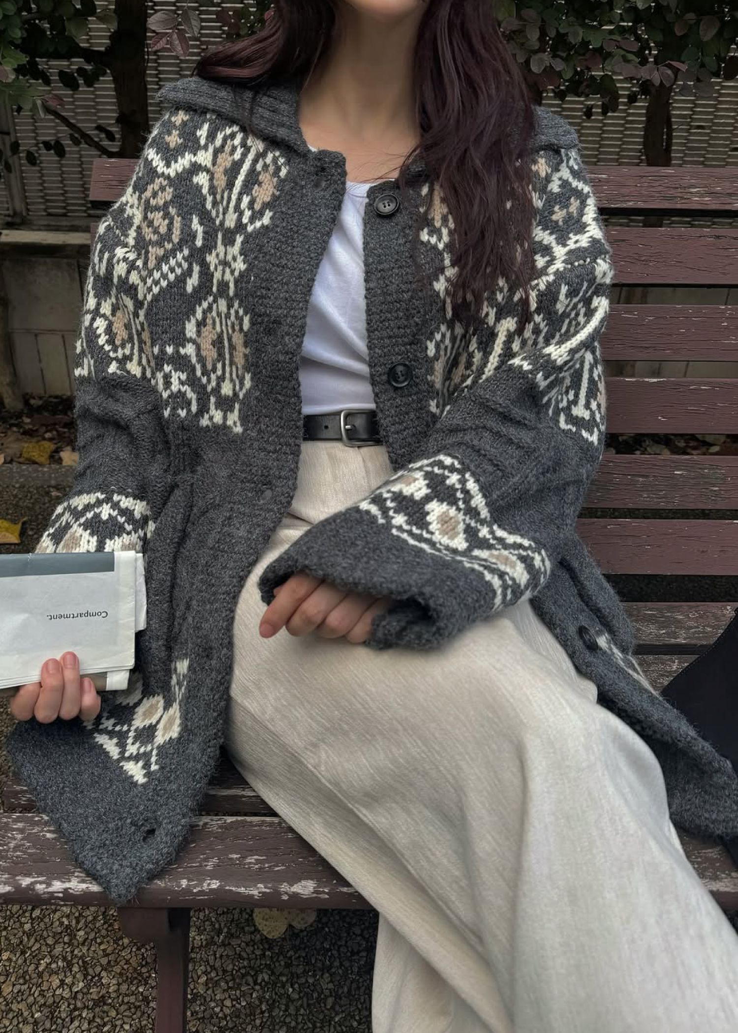 WILLFULLY - nordic pattern knit cowichan jacket / ノルディック