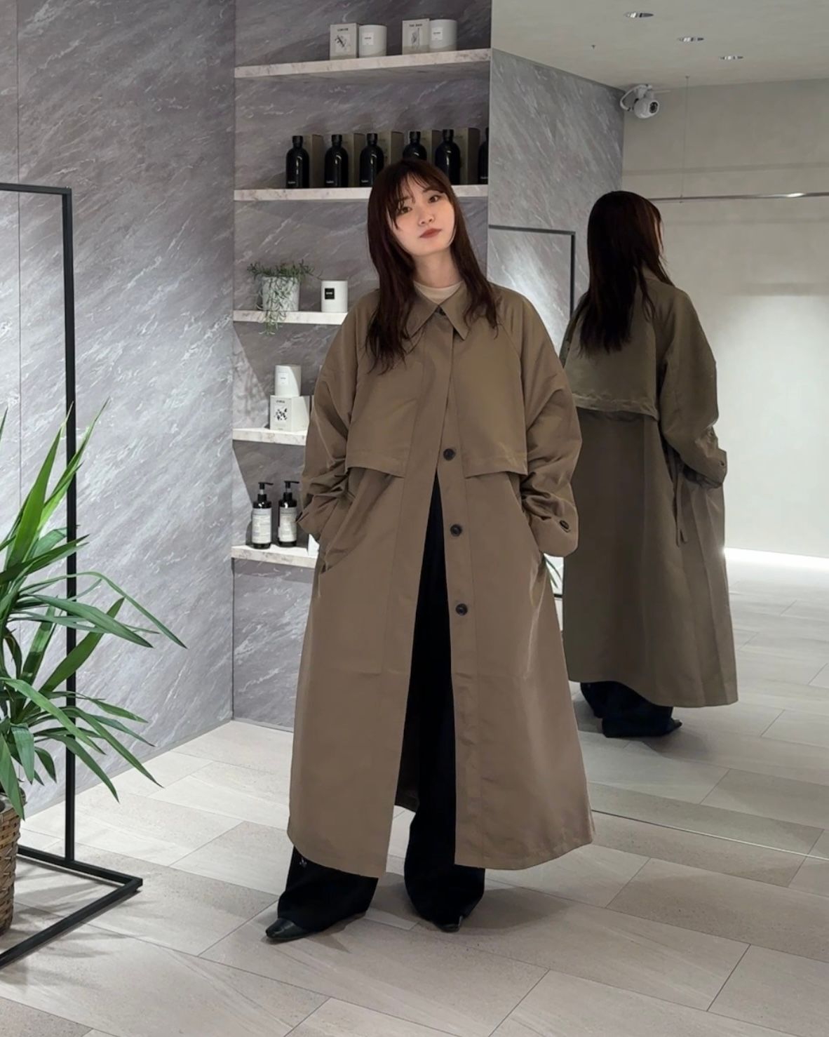 ànuke - Twill Soutiencollar Coat / ツイルステンカラーコート (モカ