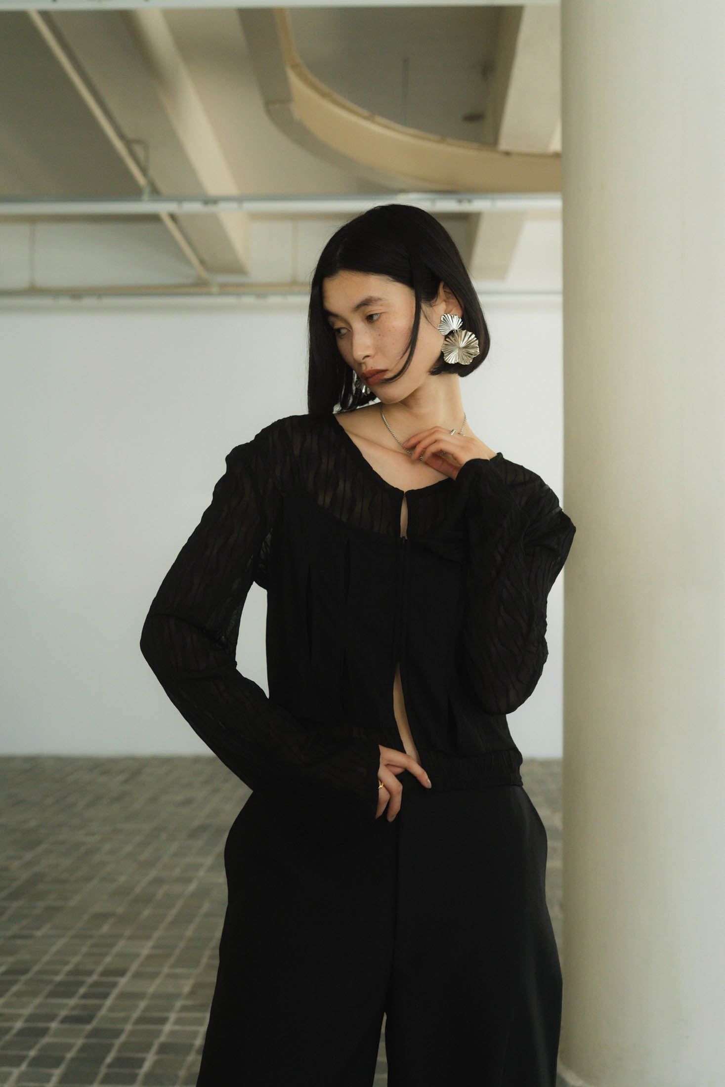 Knuth Marf - layered sheer tops / レイヤードシアートップス