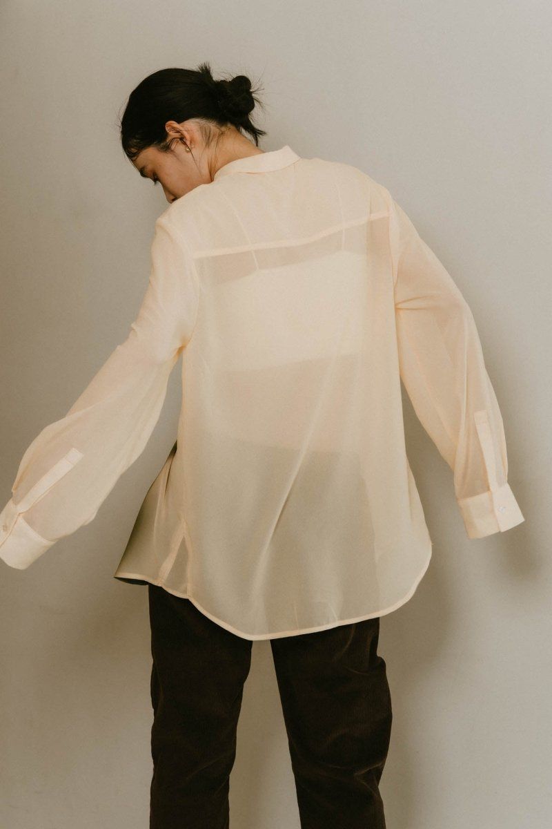 Knuth Marf - flower print sheer shirt / フラワープリントシアー