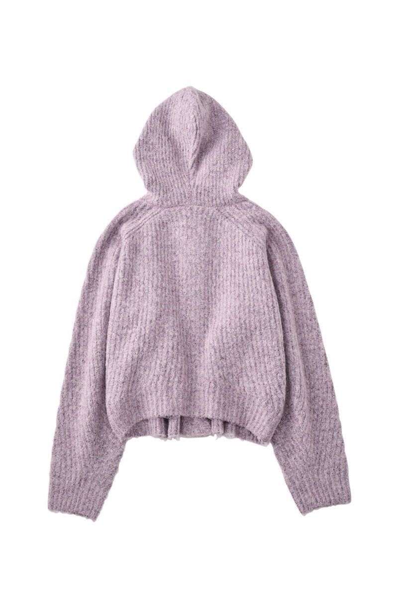 Knuth Marf - hooded cardigan knit / フーデッド カーディガンニット