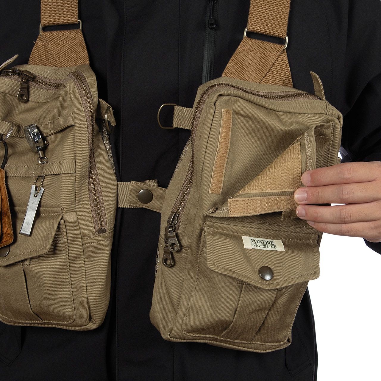 Foxfire - バーチカルタックルベスト/オリーブ | ラスエ