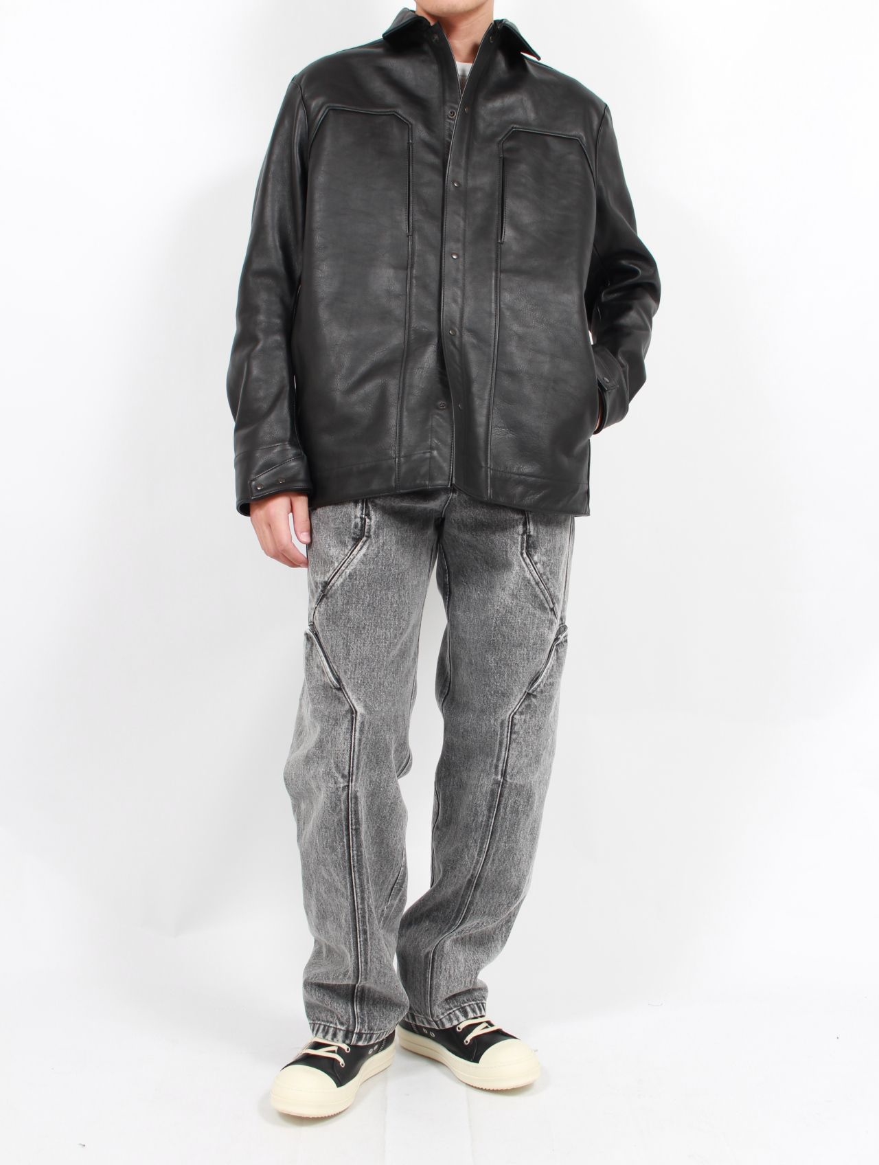 OPPOSE DUALITY - 【25SS】6ポケット パネル レザー ワークジャケット