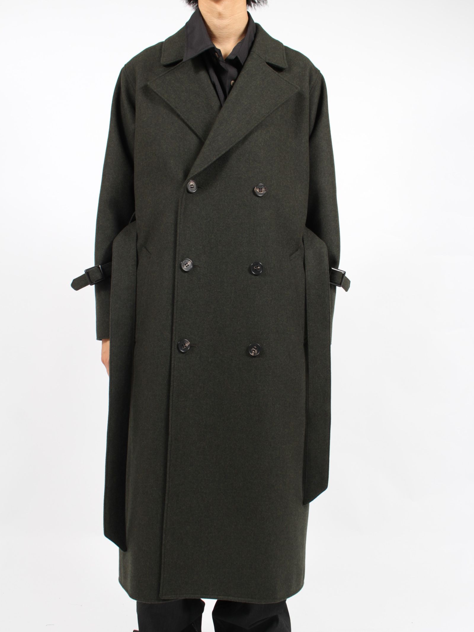 semoh - 【24AW】 カシミヤ メルトン アクションプリーツ ダブル