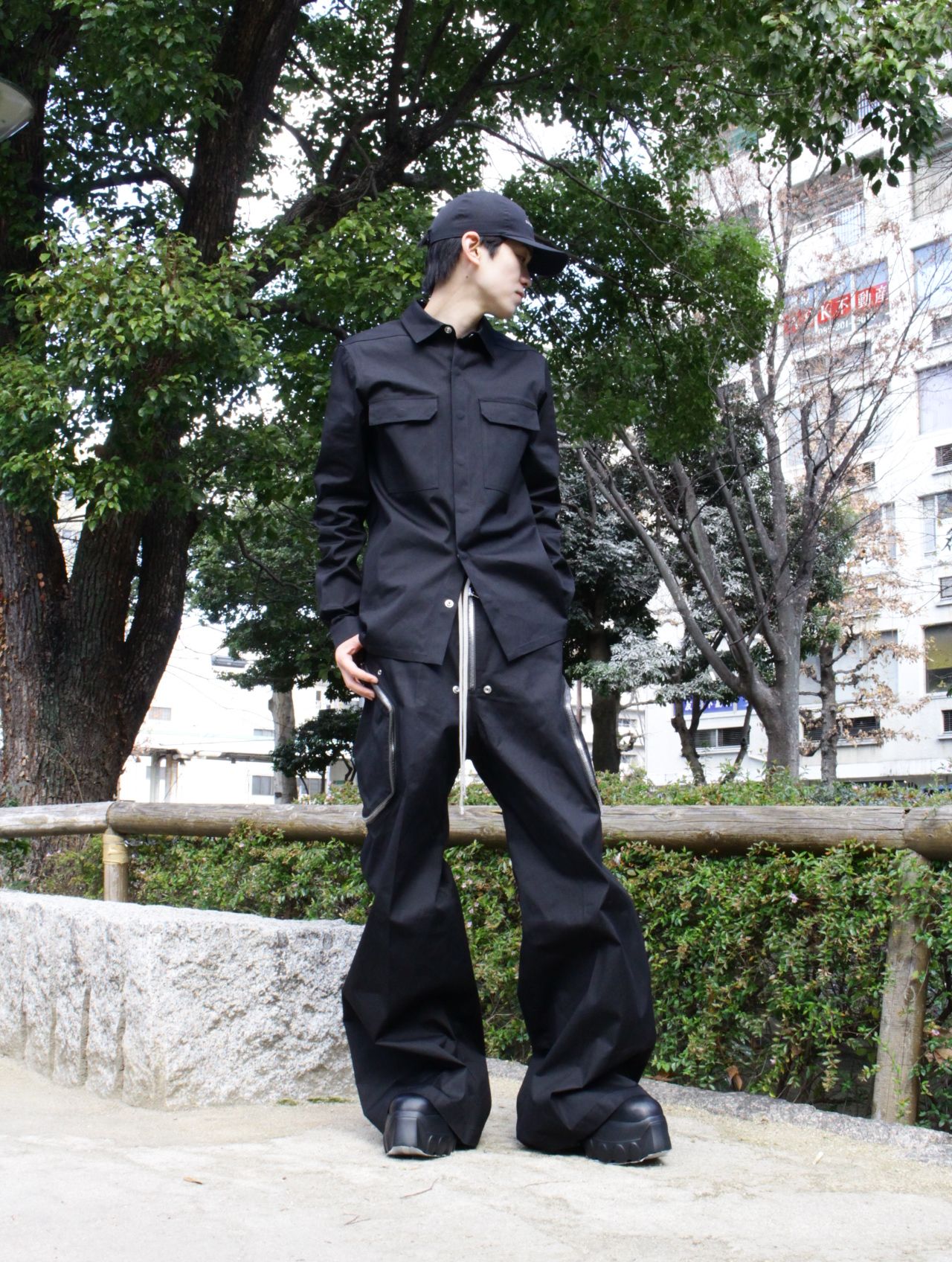 RICK OWENS - 【26SS】アウターシャツ 長袖 / OUTERSHIRT / ブラック