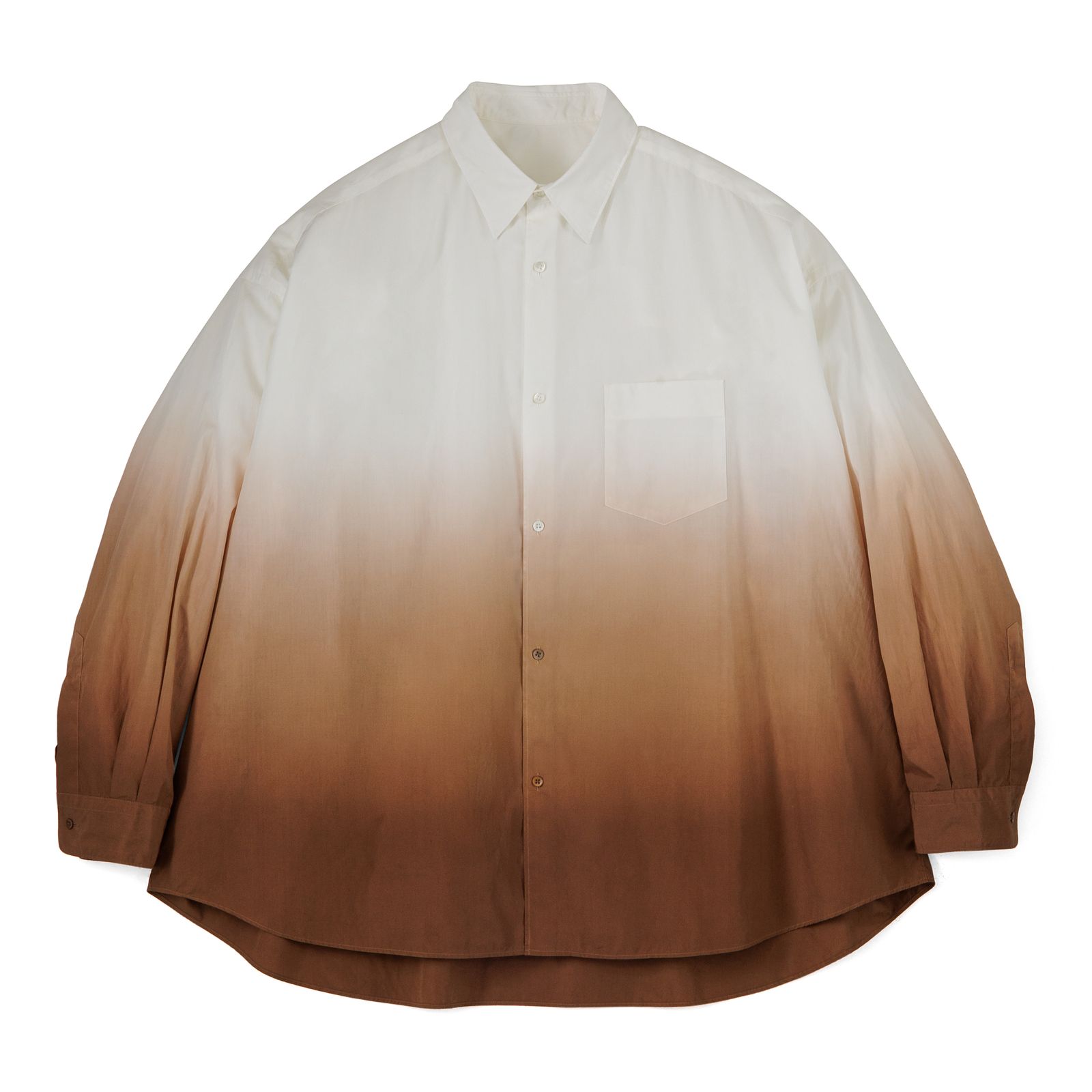 Graphpaper - Broad L/S Oversized Regular Collar Shirt / BROWN