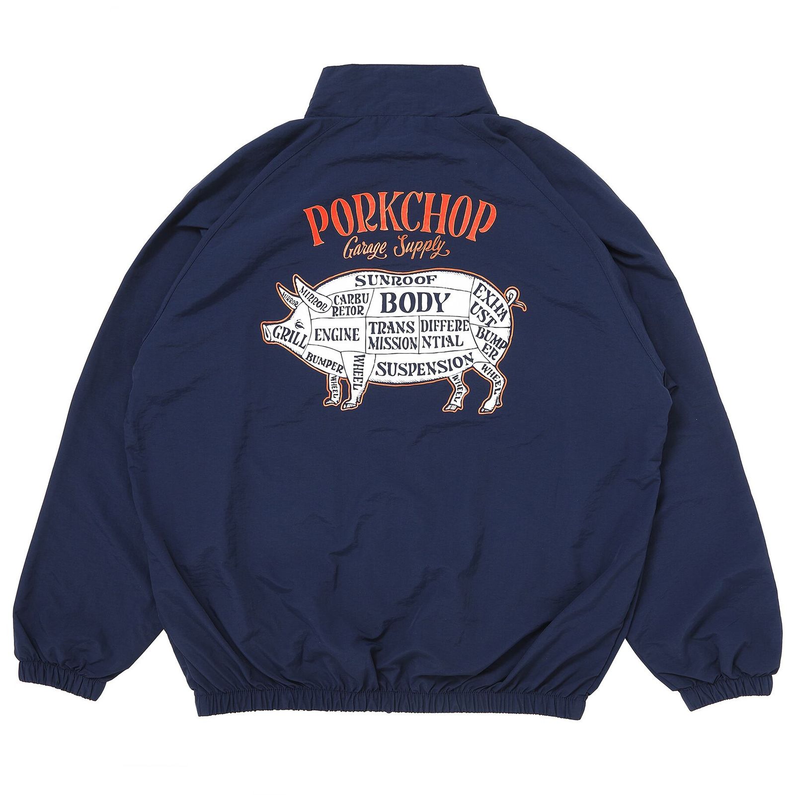PORKCHOP - PORK BACK NYLON JKT / BLACK / ナイロンジャケット