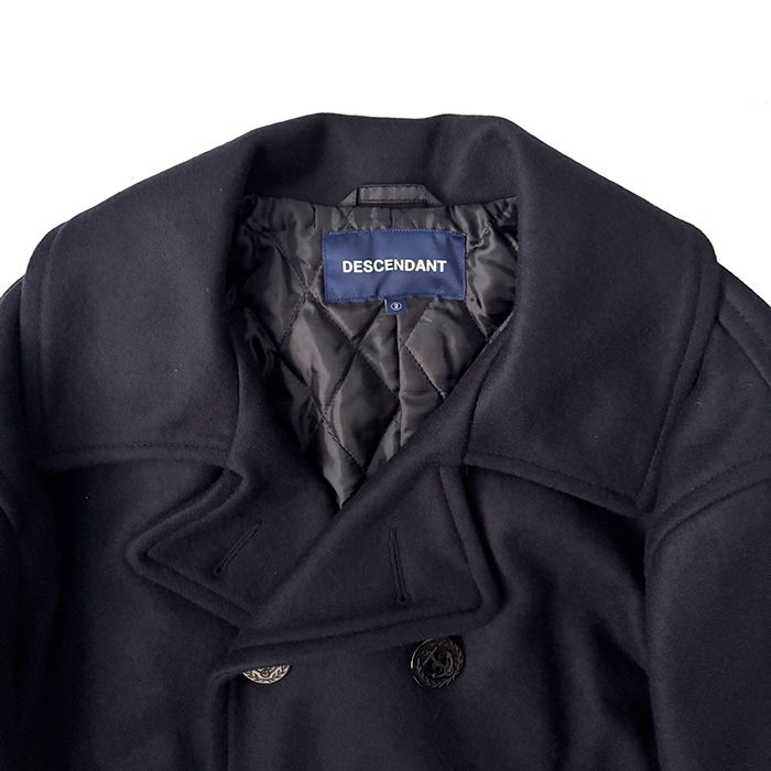 DESCENDANT - SUB WOOL COAT / NAVY | Stripe Online Store