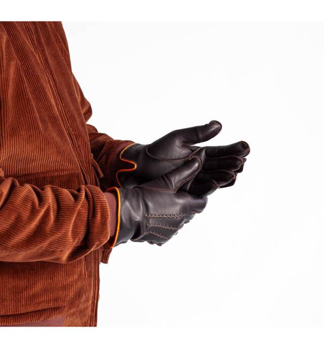 DENTS デンツ ALNWICK ヘアシープレザー カシミヤ裏地 グローブ 手袋